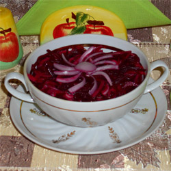Свекольный салат с луком