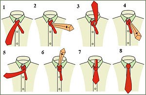 Как завязывать галстук. Полувинзор