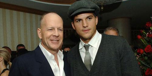 Брюс Уиллис довел Эштона Кутчера до истерики