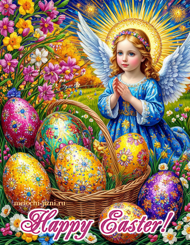 Картинка с Пасхой на английском