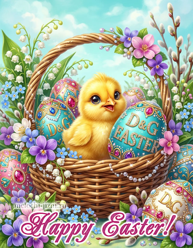 открытка с пасхой красивая на английском