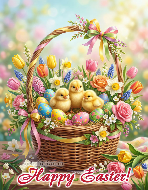 поздравление с пасхой на английском языке открытка