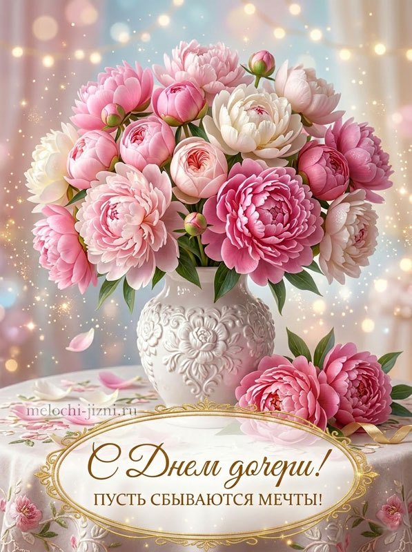 с днем дочери открытки красивые пожеланиями