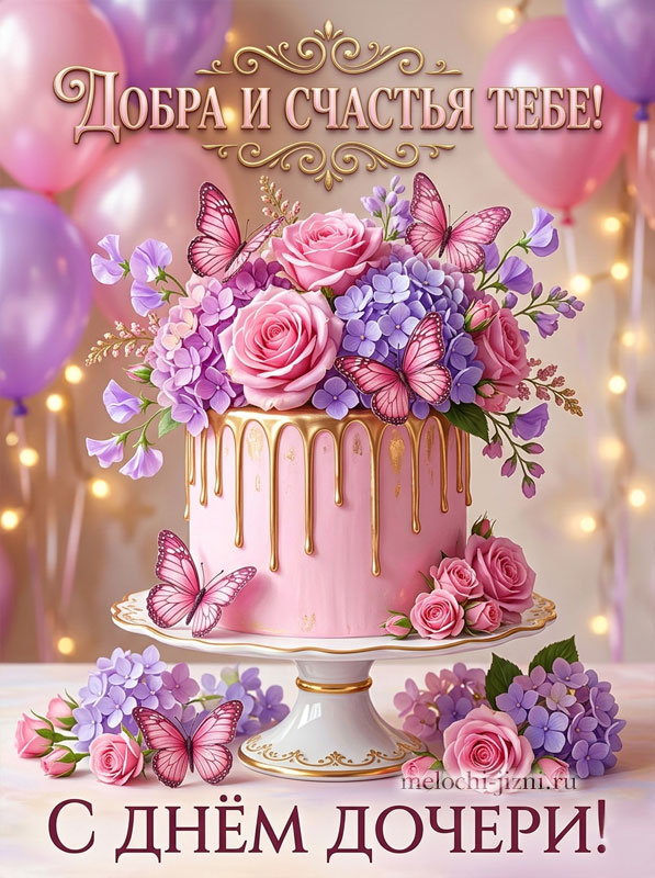 открытка с днем дочери с пожеланиями