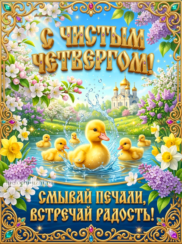 скачать красивую картинку с чистым четвергом