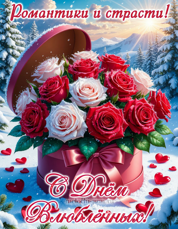 открытка 14 февраля день влюбленных