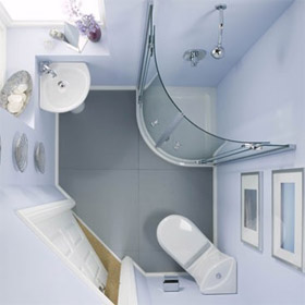 Душевая кабина в дизайне малогабаритной ванной комнаты