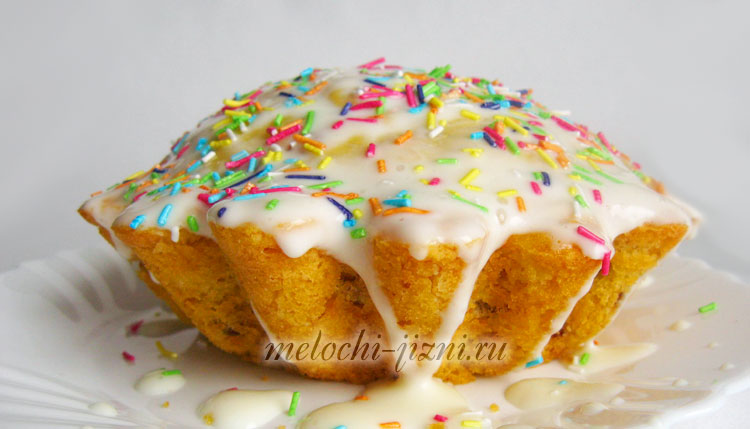 Кекс с лимоном и изюмом. Фоторецепт