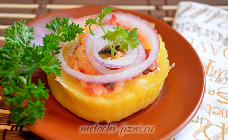 Сырные корзиночки со шпротами