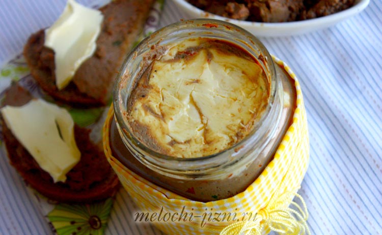 Паштет печеночный с маслом