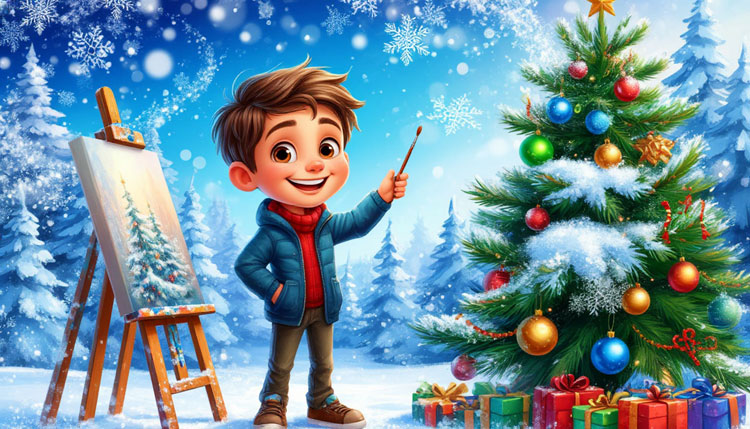 Потерянные краски - новогодняя сказка для детей подготовительной группы