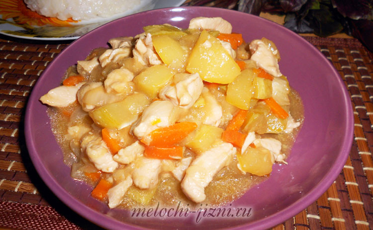 Курица с кабачками по-китайски