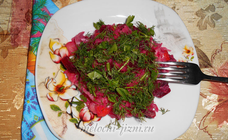 Винегрет с квашеной капустой