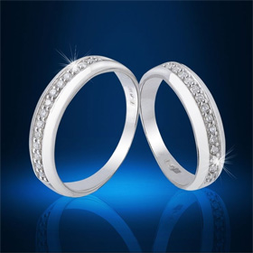 Обручальные кольца с белым золотом для стильных пар