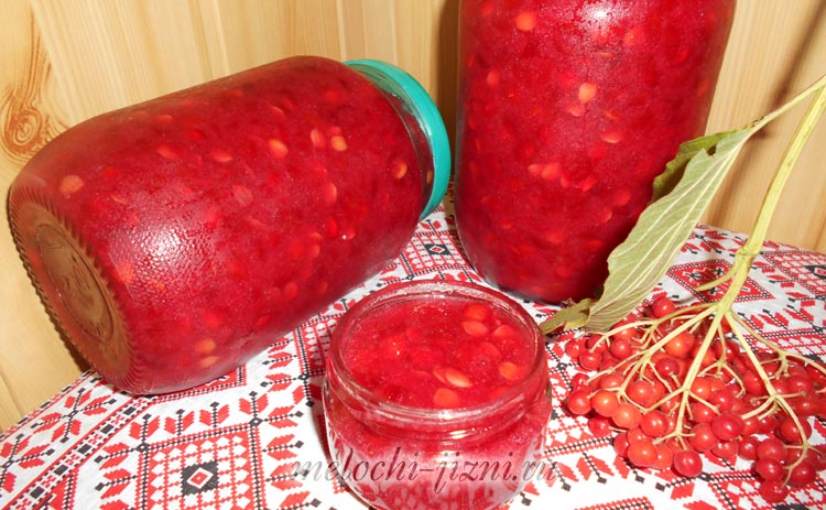 Калина с сахаром на зиму