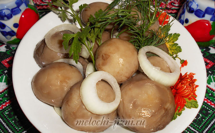 Маринуем шампиньоны быстро