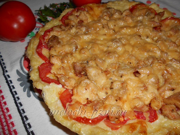 Пицца на кабачковой основе