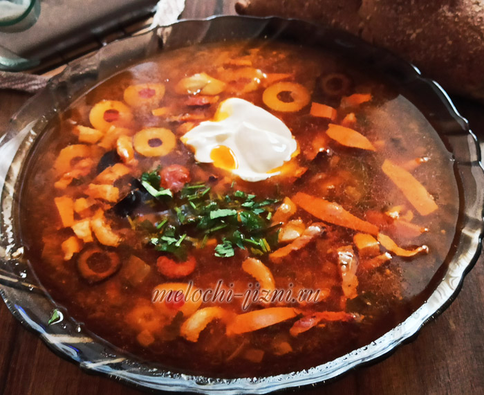 Суп солянка мясная - пошаговый рецепт