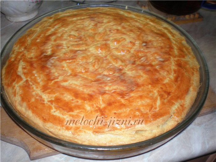Луковой пирог с плавлеными сырками