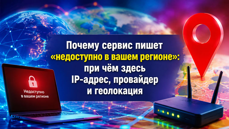 Почему сервис пишет «недоступно в вашем регионе»: при чём здесь IP-адрес, провайдер и геолокация