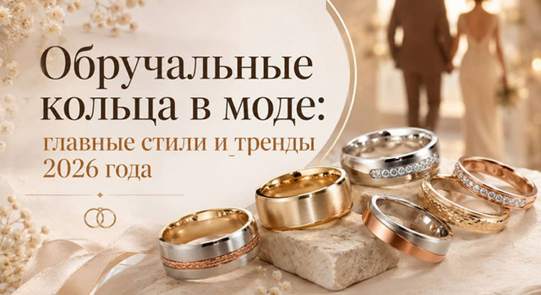Обручальные кольца в моде: главные стили и тренды 2026 года