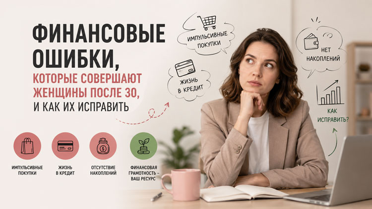 Финансовые ошибки, которые совершают женщины после 30, и как их исправить