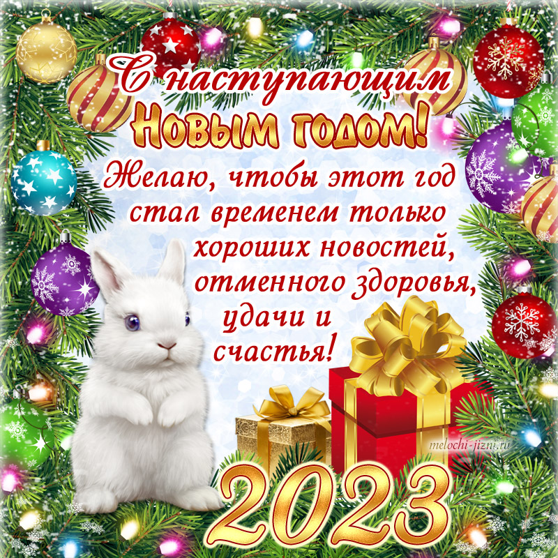поздравления с наступающим новым годом кролика картинки