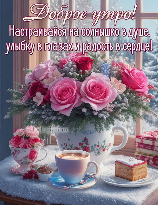 доброе утро картинки зимние красивые бесплатно, цветы, с пожеланием солнышка в душе