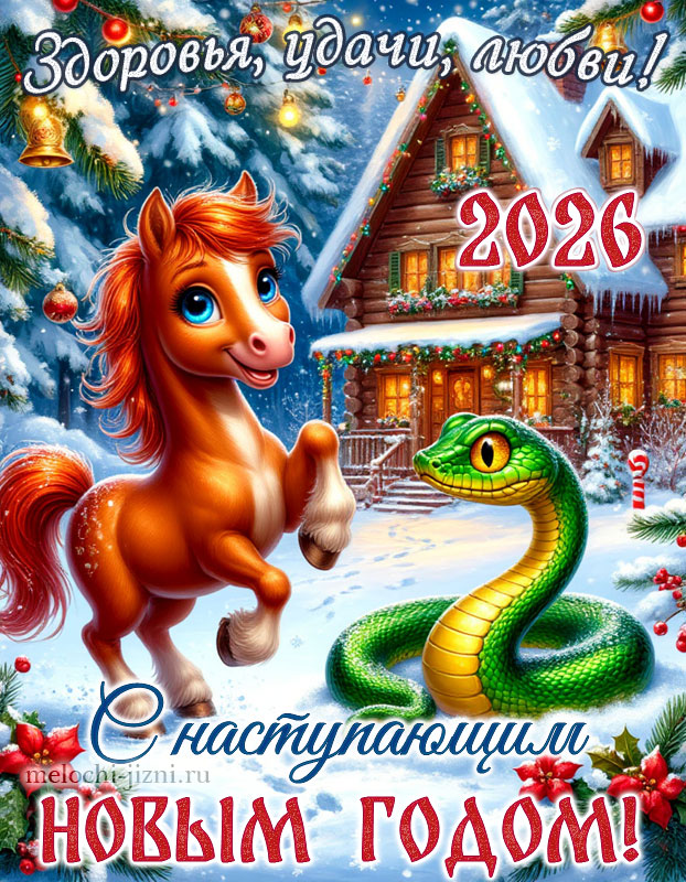 поздравления с наступающим новым годом Лошади картинки