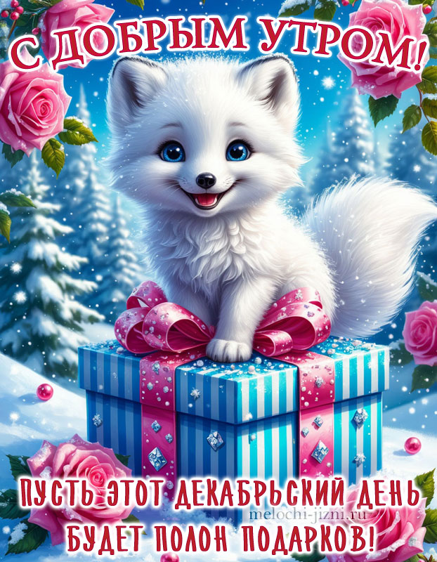 доброе декабрьское утро картинки скачать бесплатно, открытка с пожеланием пусть день будет полон подарков