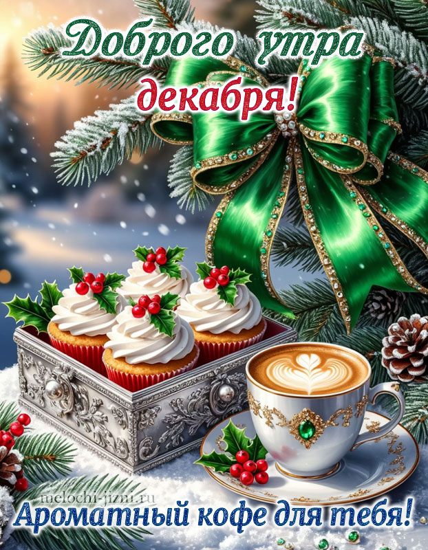 доброе утро декабря картинки бесплатно, картинка с пожеланием ароматный кофе для тебя