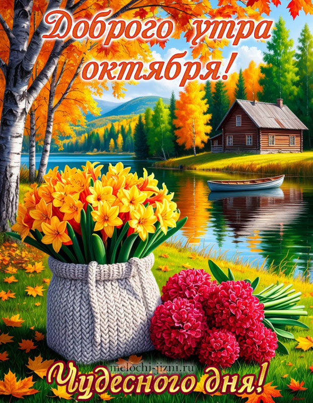 открытки с добрым утром октября бесплатно, в пожеланием чудесного дня