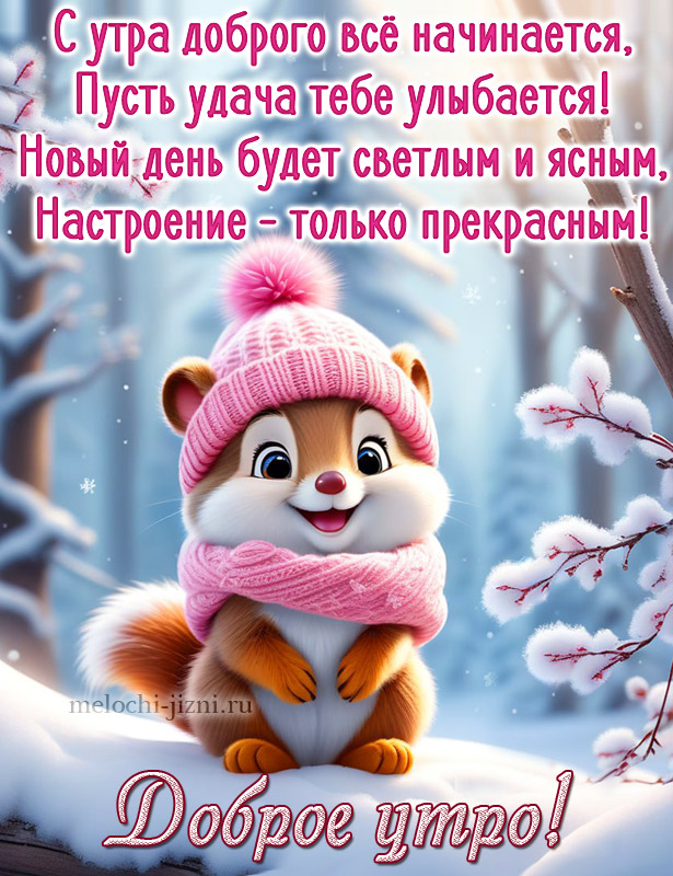 лучшие открытки пожеланиями доброго утра зимние, с пожеланием прекрасного настроение, светлого ясного дня