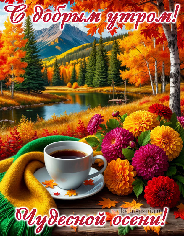открытка с добрым осенним утром с пожеланием чудесной осени