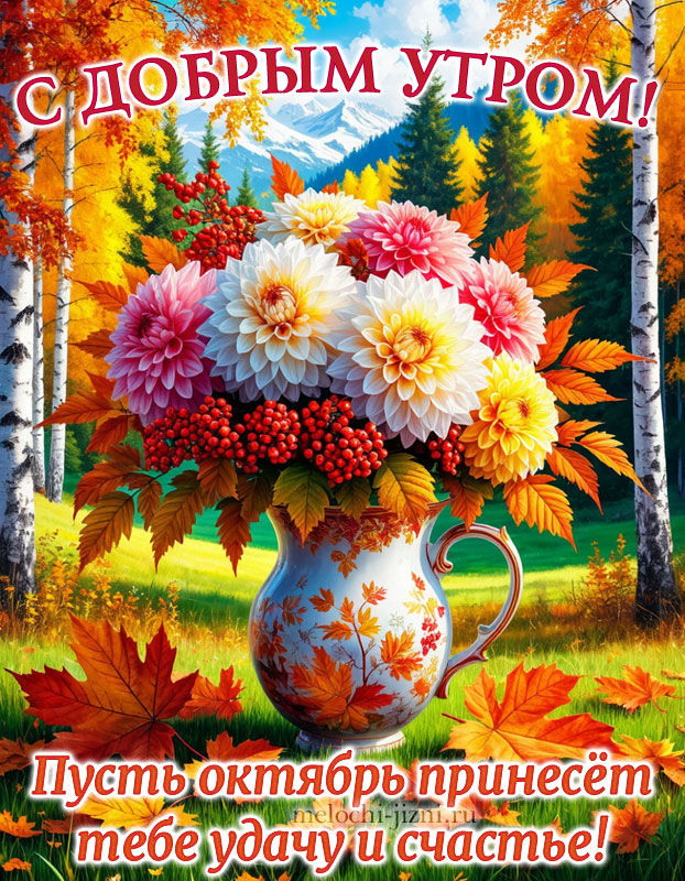 доброе утро картинки пожелания новые октябрьские, пусть октябрь принесет тебе удачу и счастье