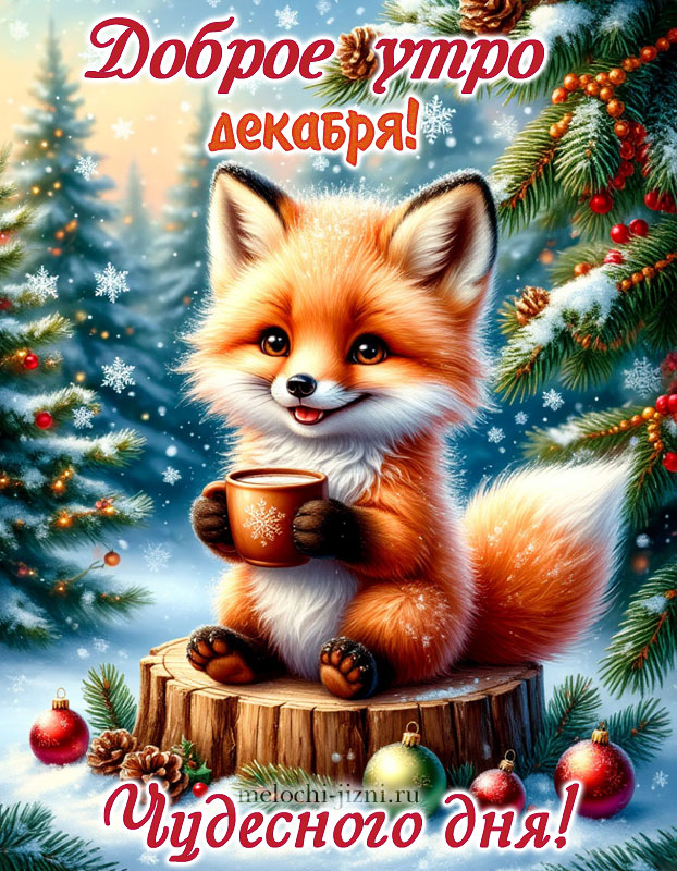 открытка с добрым утром хорошего дня декабря