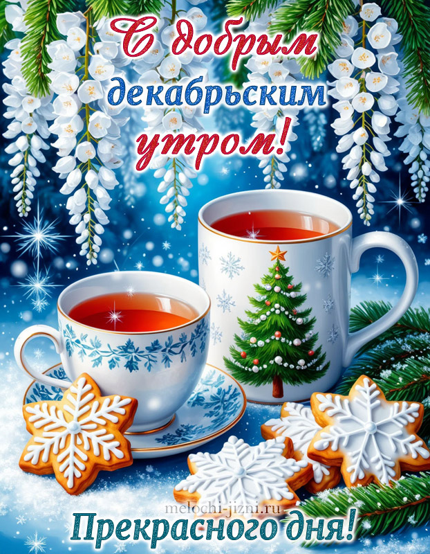 открытки доброго декабрьского утра и хорошего дня картинка